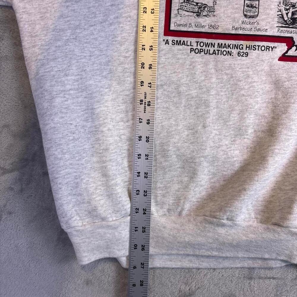 Vintage Historical Hornersville Missouri TownMap Crewneck Sweatshirt Size Small - Picture 6 of 6